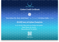 Carbon Credit Certificate