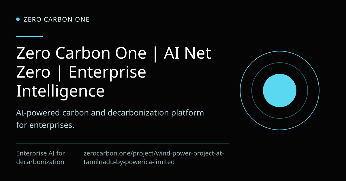 Zero Carbon One | AI Net Zero | Enterprise Intelligence | Zero Carbon One